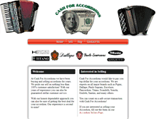 Tablet Screenshot of cashforaccordions.com